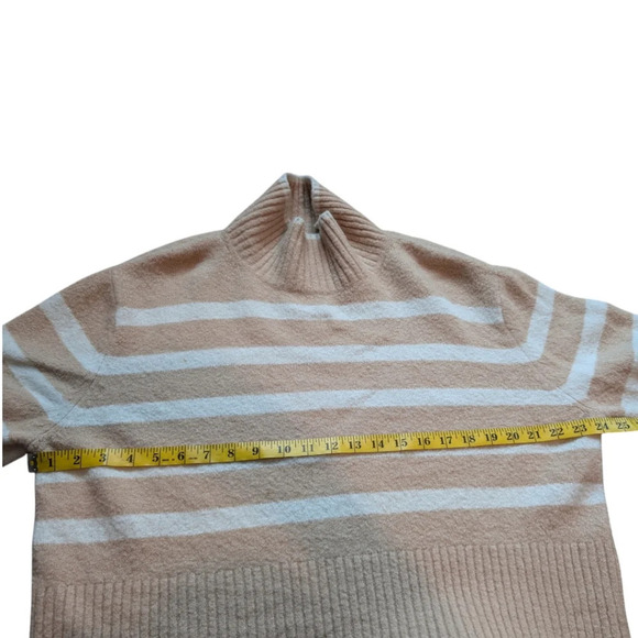 & Other Stories Sweater Chunky Grandpa Women M Effortless Beige Cream Striped - Picture 15 of 16